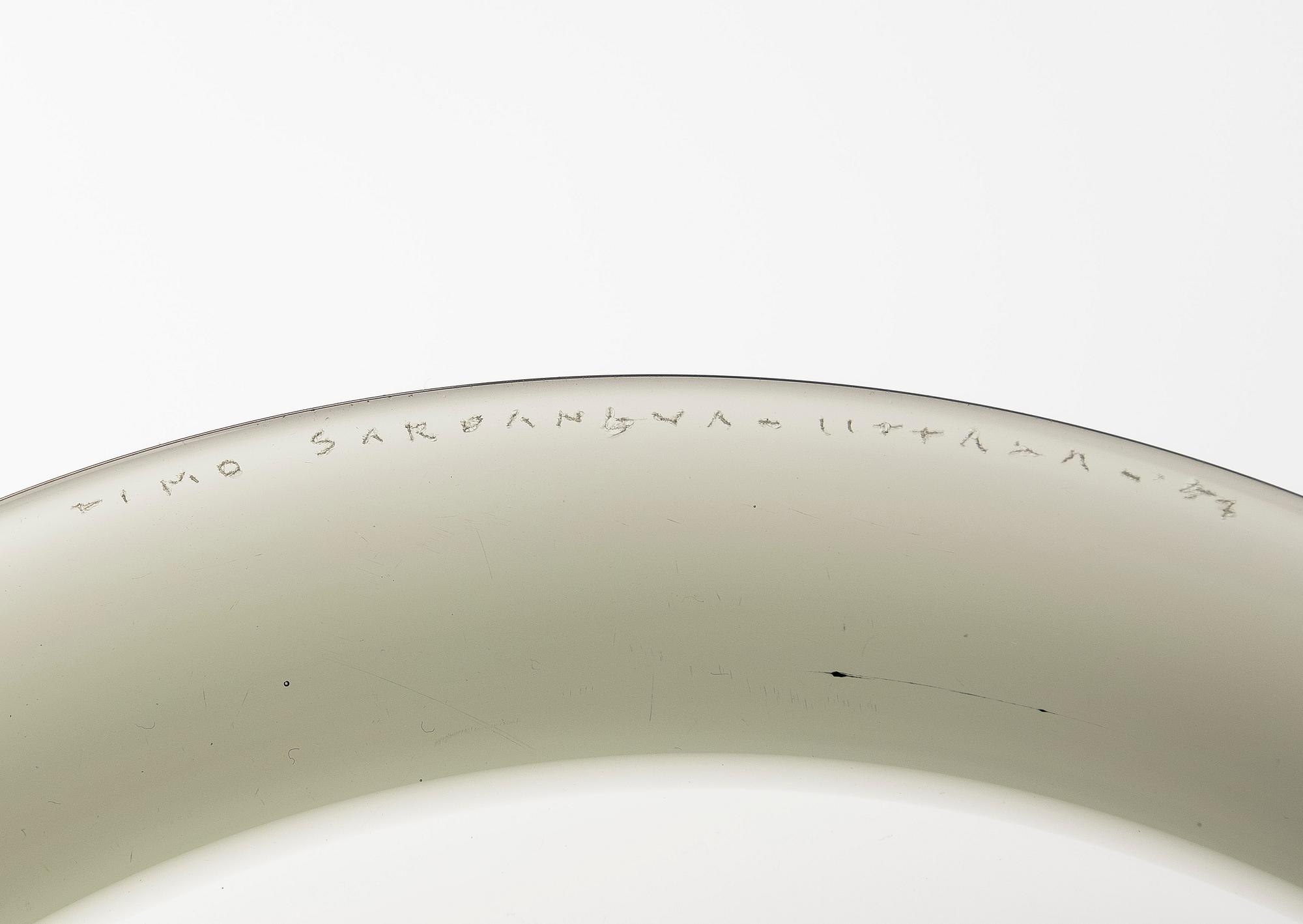 Timo Sarpaneva, lautasia, 6 kpl, "Pantareuna", signeerattu Timo Sarpaneva Iittala -57.