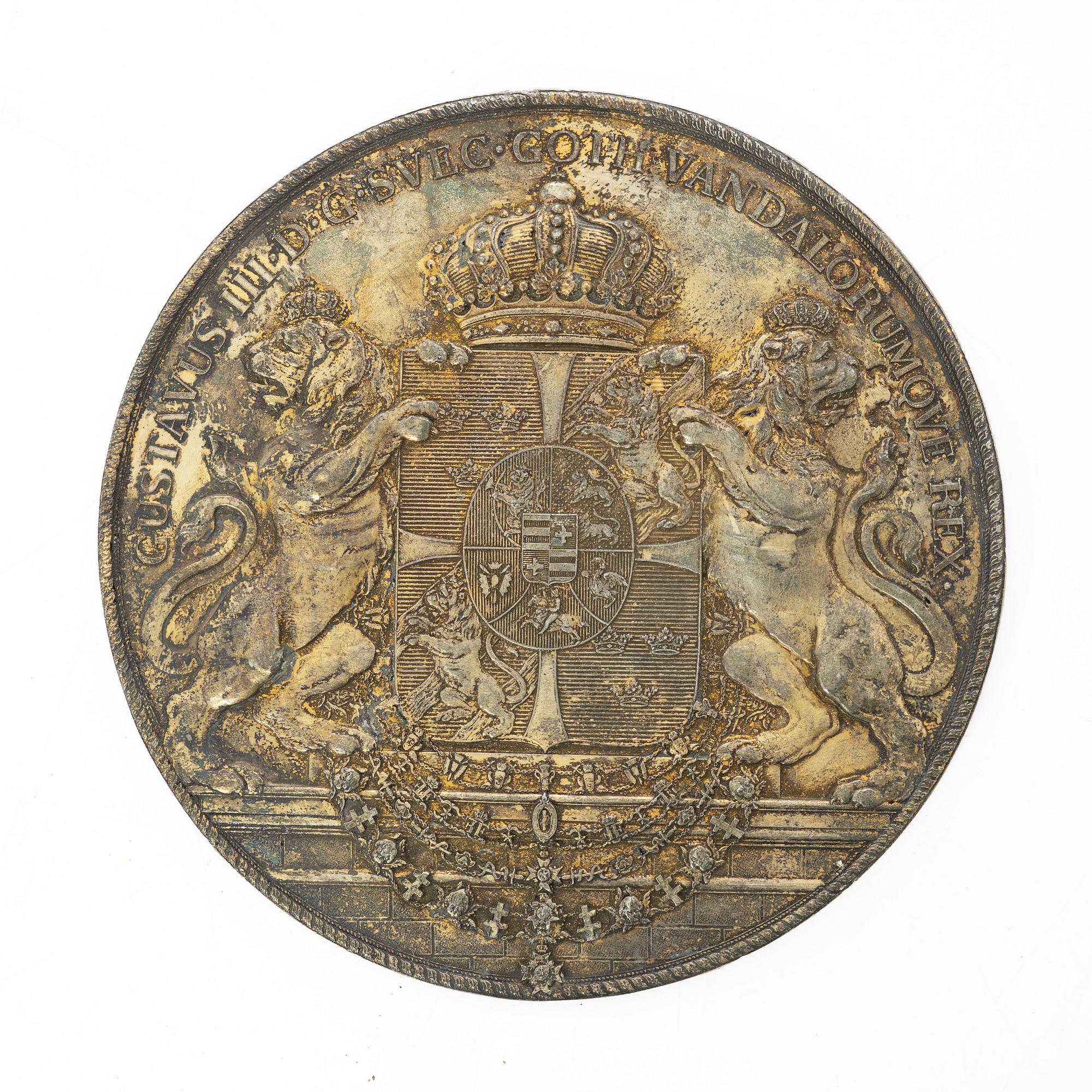 Kopia av sigill med stora riksvapnet, troligen 1800-tal.