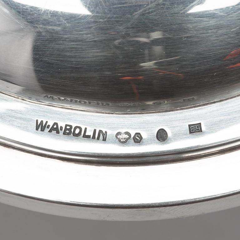 W.A BOLIN, kandelabrar, ett par för vardera tre ljus, Stockholm 1955.