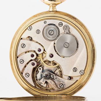 Pocket watch, 14K gold, hunter, 51 mm.