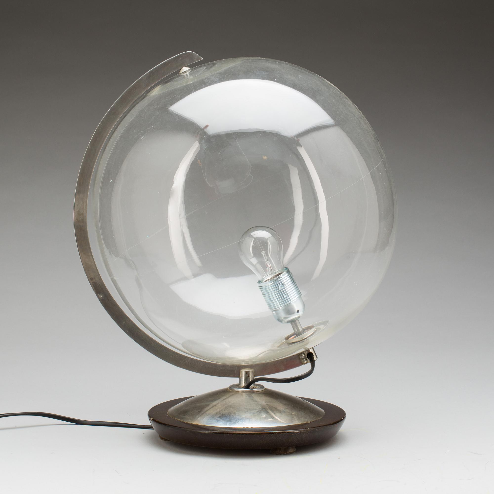 BORDSLAMPA, i form av glob, 1900-tal.