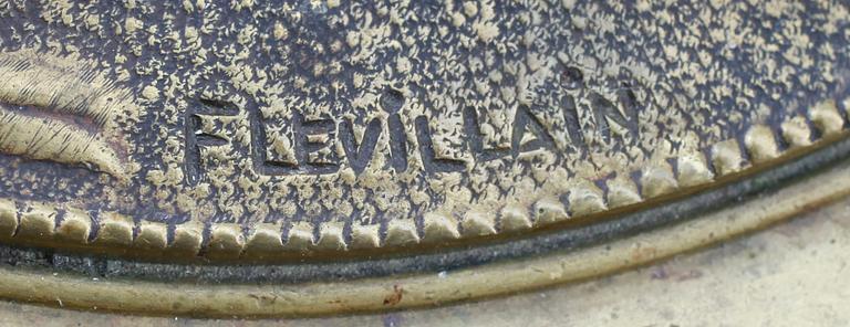 TAZZA, brons, signerad F Levillain.