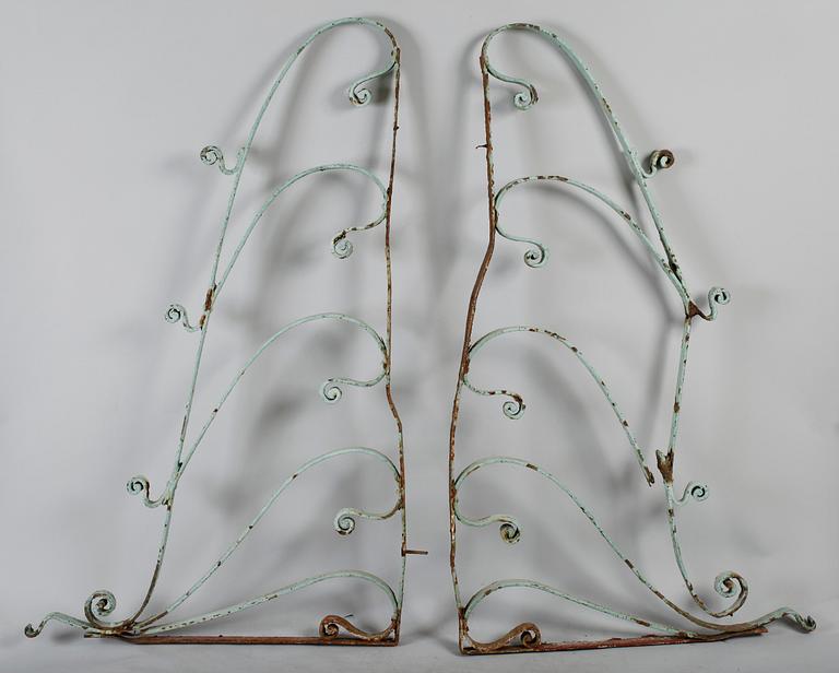 DEKORELEMENT, 2 st, järn, 1800-/1900-tal.
