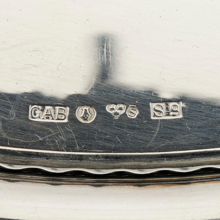 KUVERTTALLRIKAR, 4 st, silver, Guldsmeds aktiebolaget, Stockholm, 1963, 64 samt 68.  Totalvikt 2305 gram.