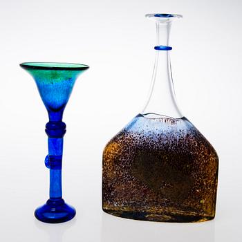 KOSTA BODA, PARTI DIVERSE GLAS, 5 delar, glas, Kosta Boda Sverige, 1900-talets slut.