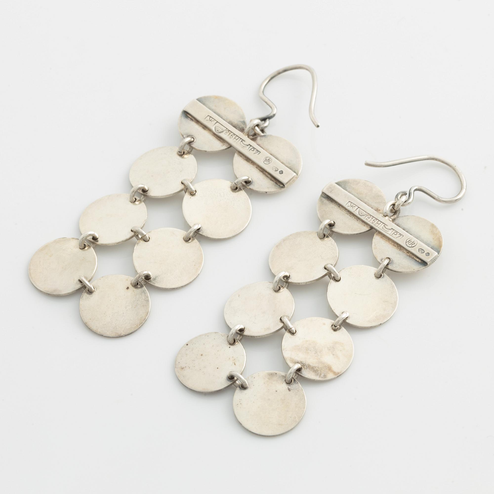 Kalevala Koru, a pair of earrings, silver.