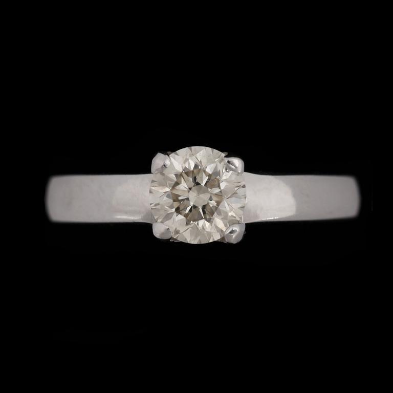 A brilliant cut diamond ring, app. 0.85 cts.