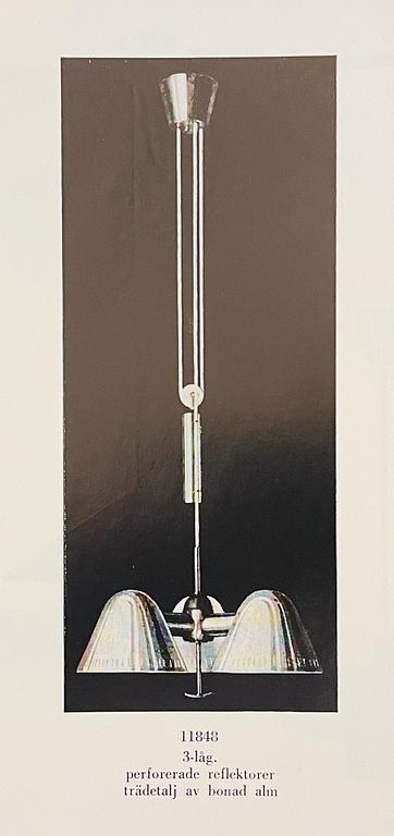 Harald Notini, taklampa, modell "11848", Arvid Böhlmarks Lampfabrik, 1940-tal.