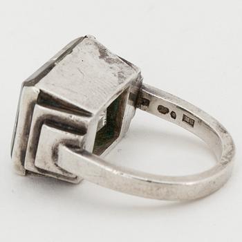 A Wiwen Nilsson silver and rock crystal ring.