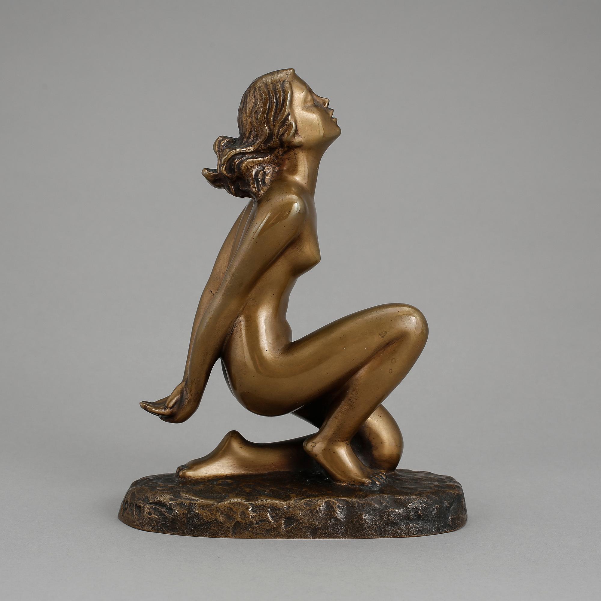 CARIN NILSON, skulptur, brons, signerad.