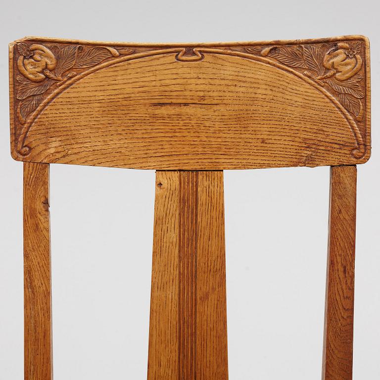 Six Art Nouveau Chairs, early 20th Century.