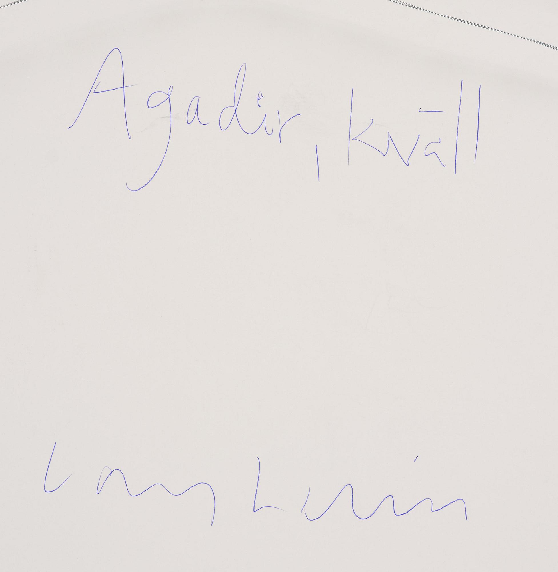 Lars Lerin, "Agadir, kväll".