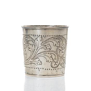 Johan Peter Olsen Rust, bägare, silver, Trondheim, Norge 1762.
