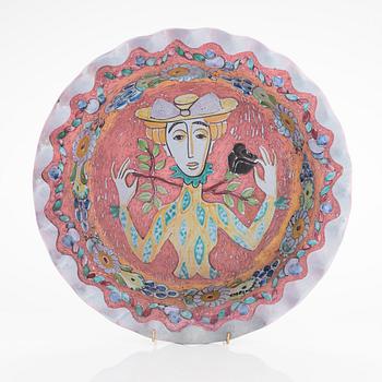 Birger Kaipiainen, malja, kivitavaraa, signeerattu Kaipiainen ja B.K Arabia.