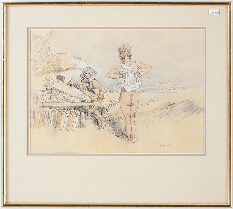 ROBERT HÖGFELDT, blandteknik, signerad.