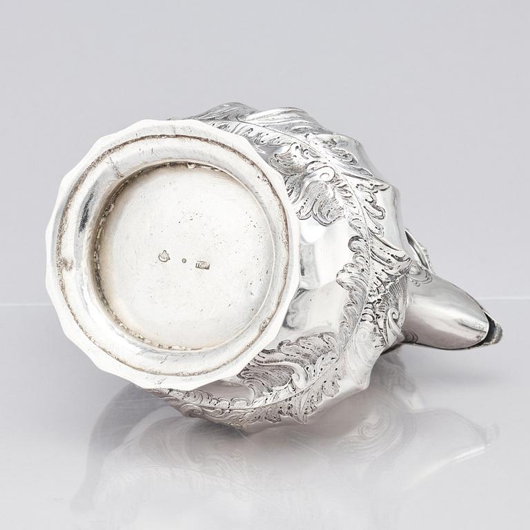 A Swedish 18th century silver coffee-pot, mark of Johan Grönwall, Vänersborg (1753-1784).