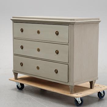 A painted 19th Century chest of drawers.