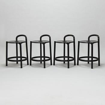 Anna Castelli Ferrieri, A set of four bar stools "Polo" from Kartell, Italy, designed 1979.