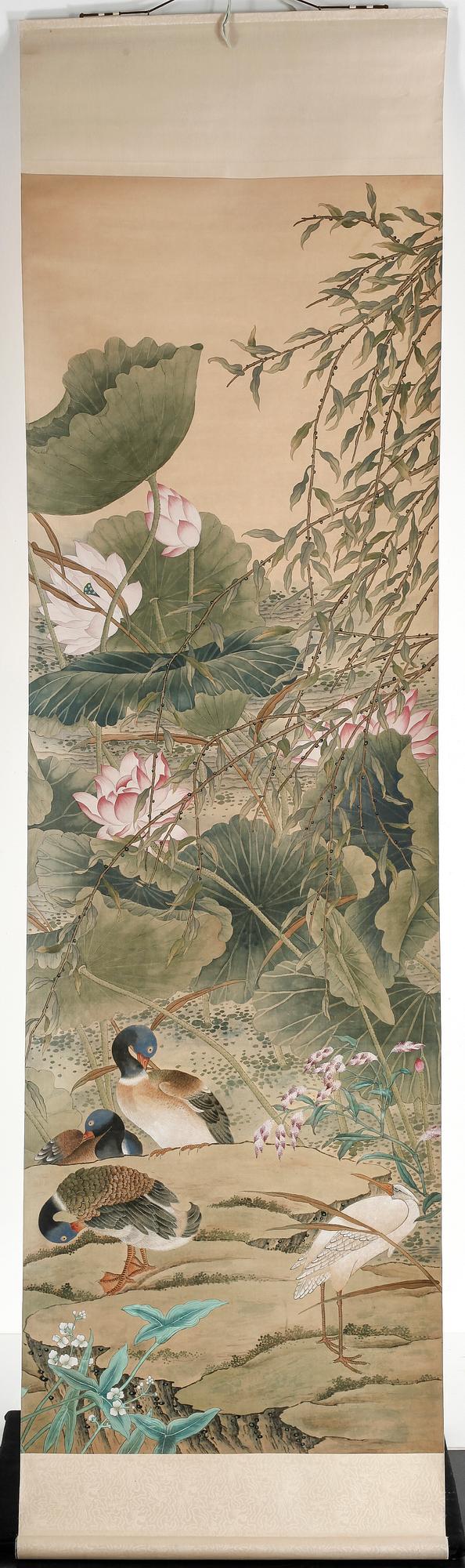 RULLTAPETER, 13 st, Kina, 1900-tal.