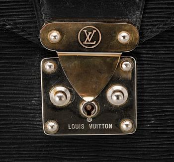 A black epi leather portfolio by Louis Vuitton, "Minuto".