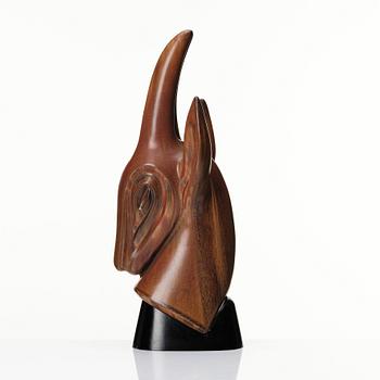 Gunnar Nylund, a unique stoneware sculpture of a buck's head, Rörstrand, Sweden 1950-60s.