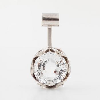 KARL-INGEMAR JOHANSSON, Göteborg, 1971, a faceted rock crystal pendant.