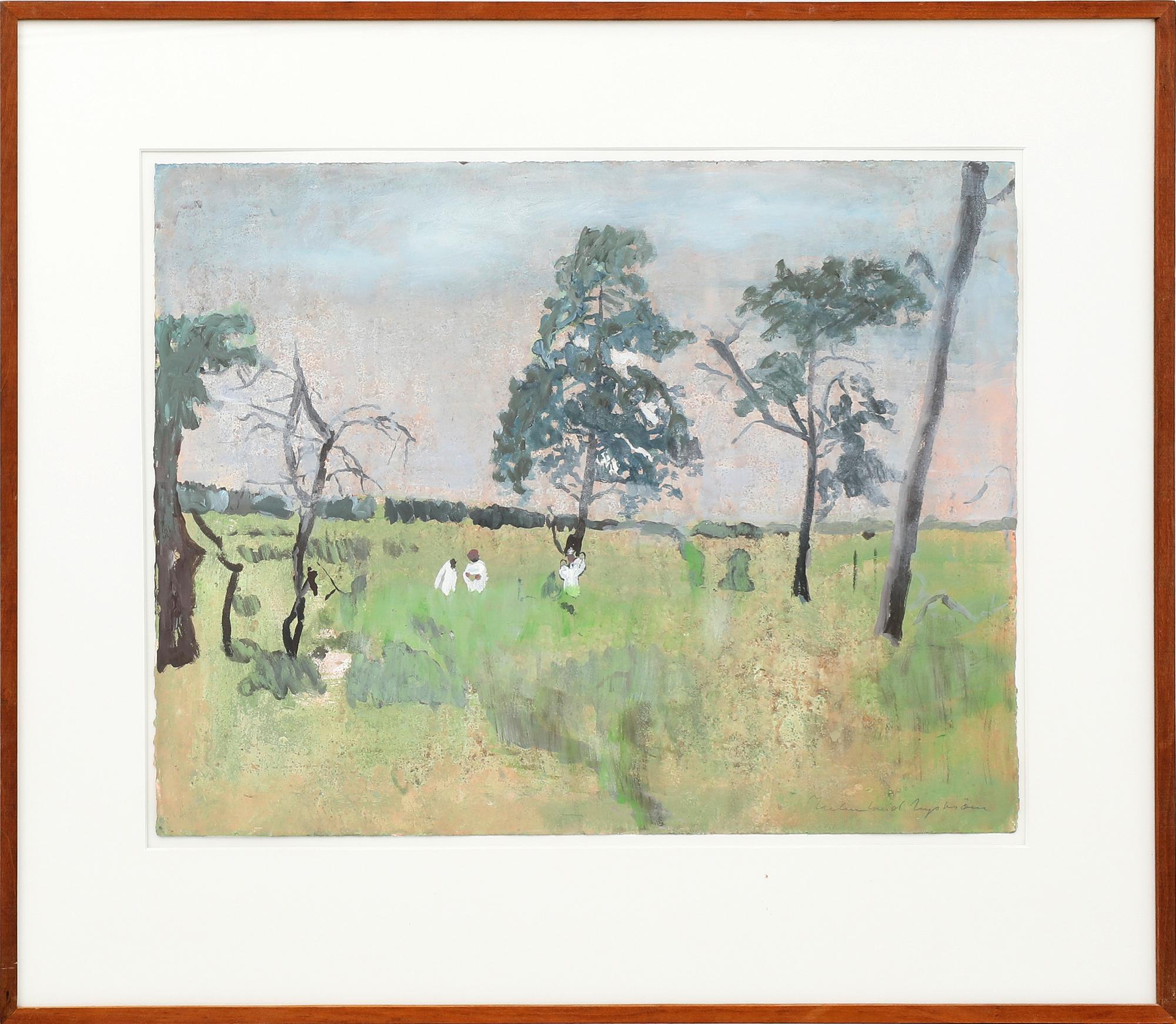 Helmtrud Nyström, mixed media signed.