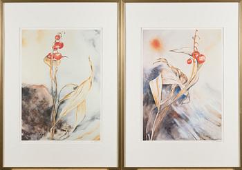 TELLO ANTTILA, print, 2 pieces, signed and dated -84.