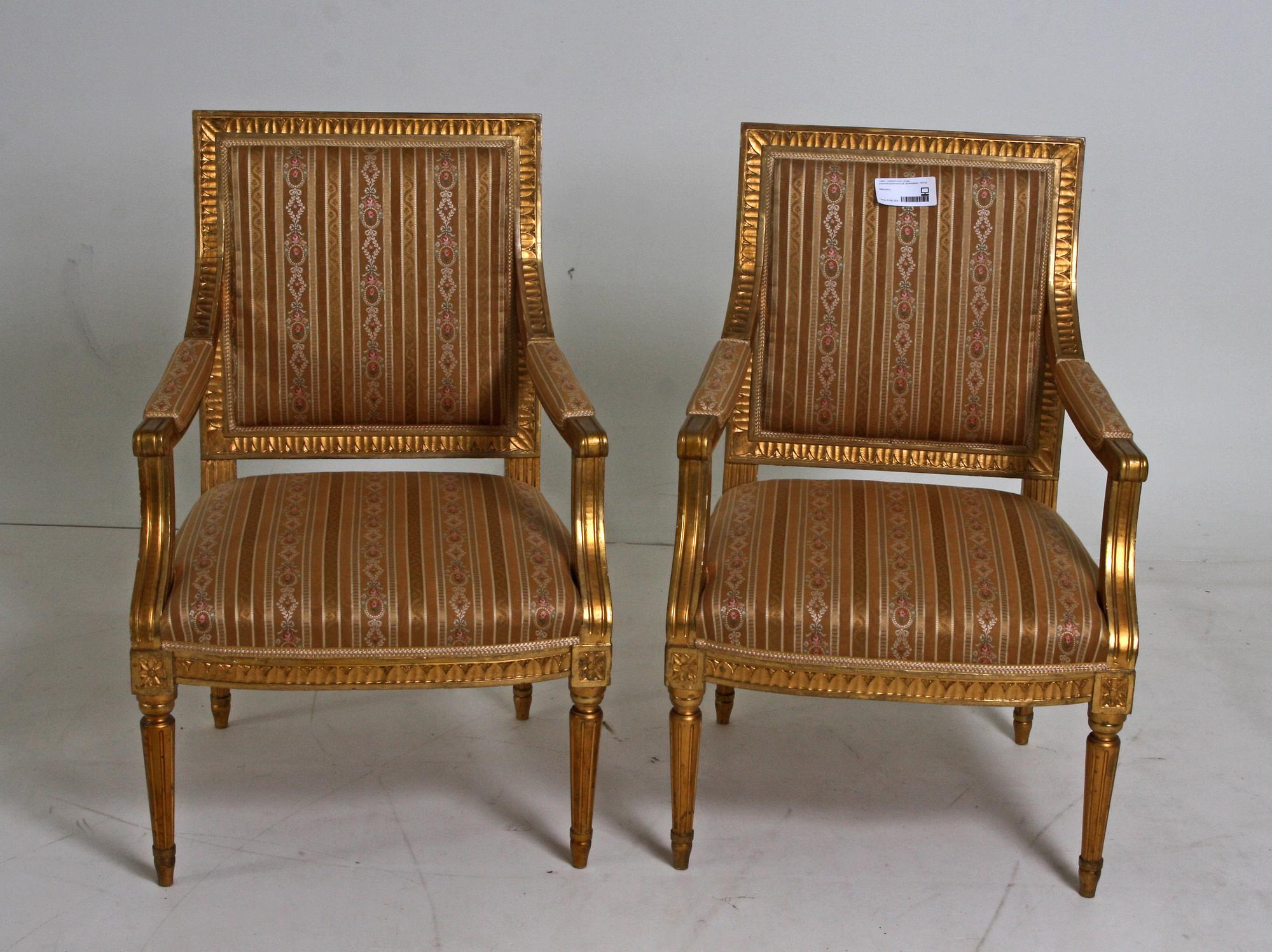 KARMSTOLAR, ett par, gustavianska/gustaviansk stil, provinsarbete. 1800-tal.