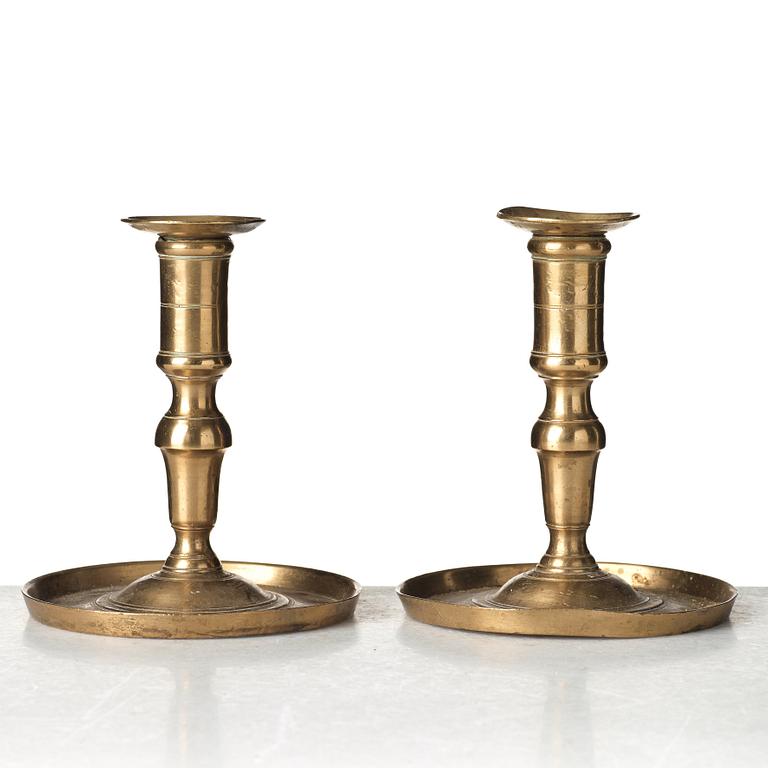 Two Gustavian late 18th century candlesticks, Kungl. Husgerådskammaren.