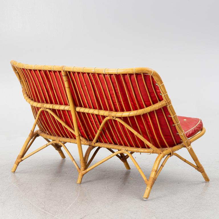 Seating group, 4 pieces, mid-20th century.