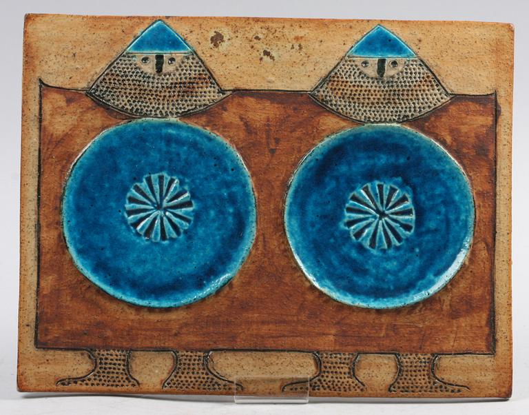 VÄGGRELIEFF, stengods, Rörstrand, Inger Persson.