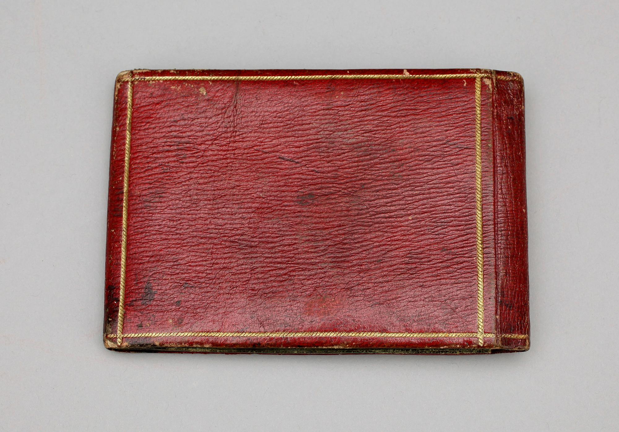 PORTMONNÄ, läder, 1700-tal.