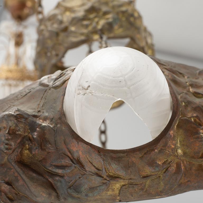 Alice Nordin, a Jugend ceiling lamp, early 20th century.