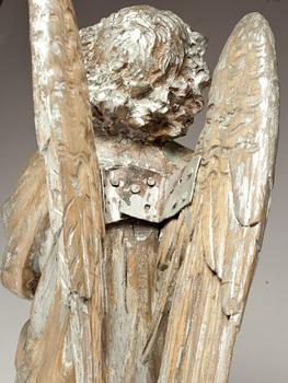 SKULPTUR, ängel. Omkring 1900.