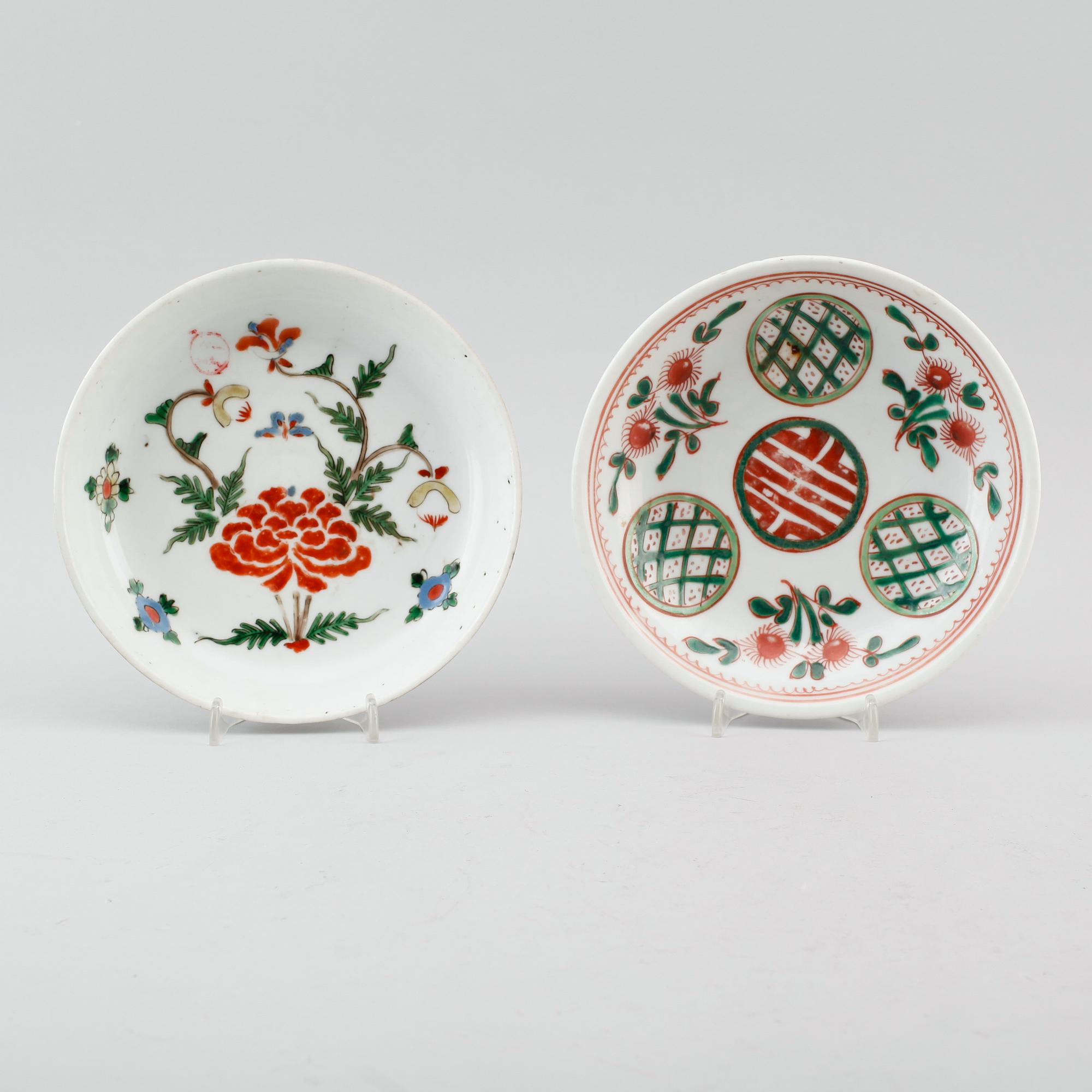 SKÅLFAT, 2 st, porslin, Kina, 1800-talets andra hälft.
