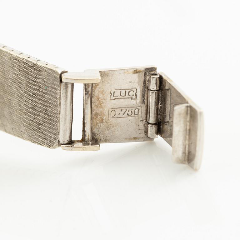 Chopard, armbandsur, 18K vitguld, 24,5 mm.