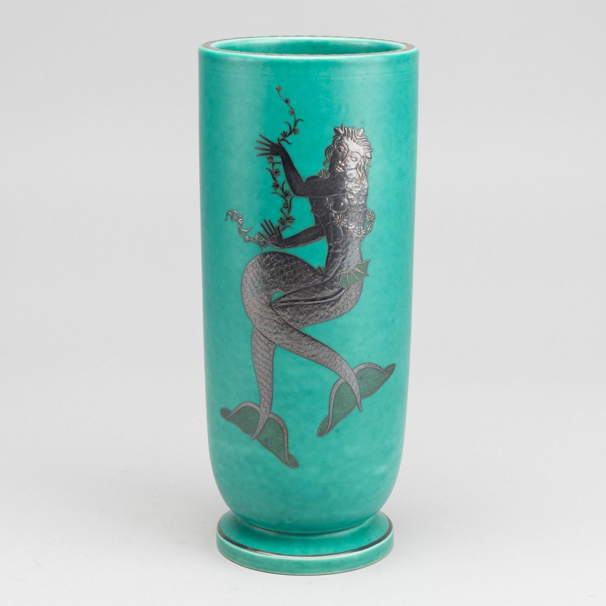 WILHELM KÅGE, vas "Argenta" Gustavsberg, stengods.