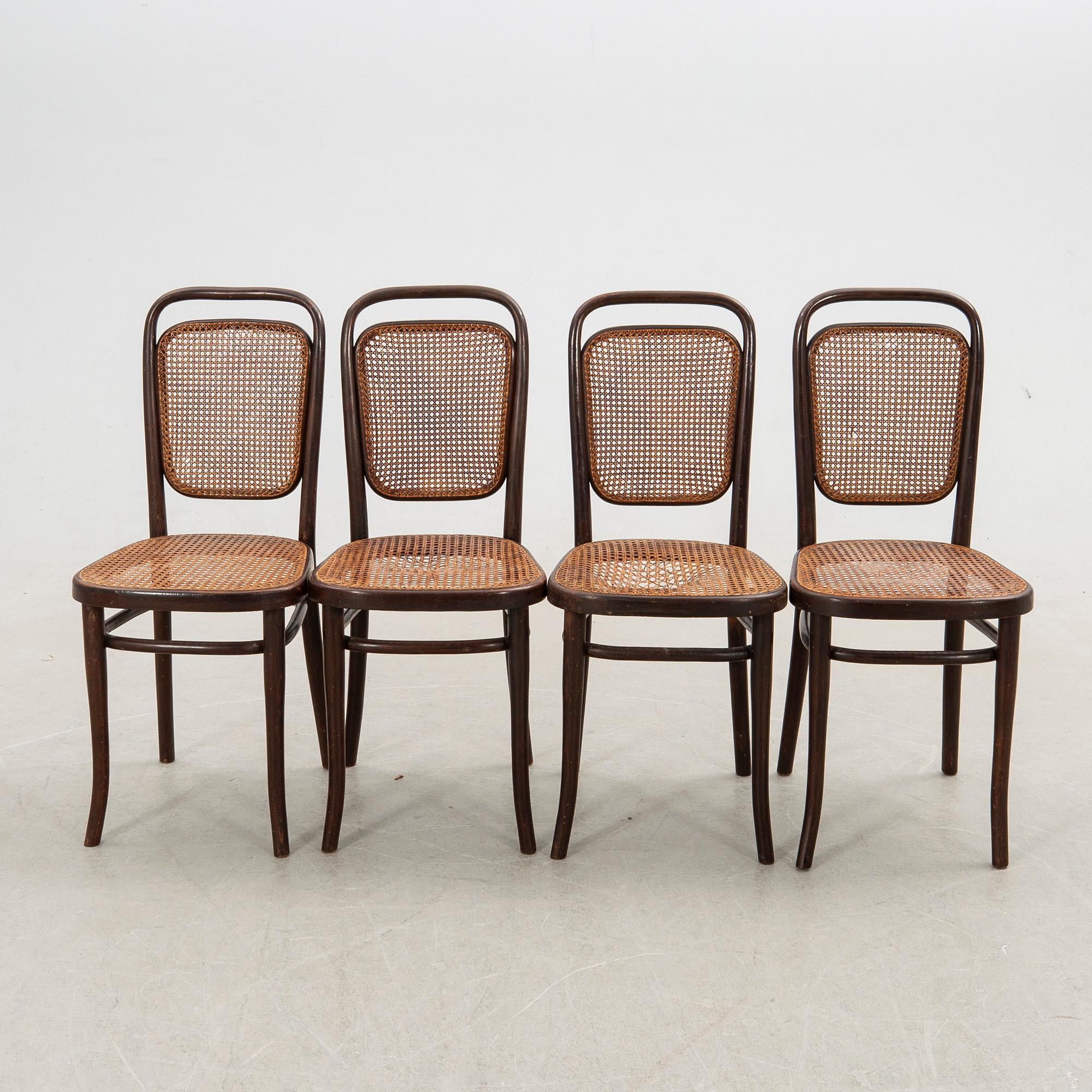 Chairs, 4 pcs, Thonet, early 20th century.