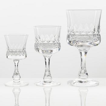 Göran Wärff, a 73-piece glass service, 'Prince', Kosta.