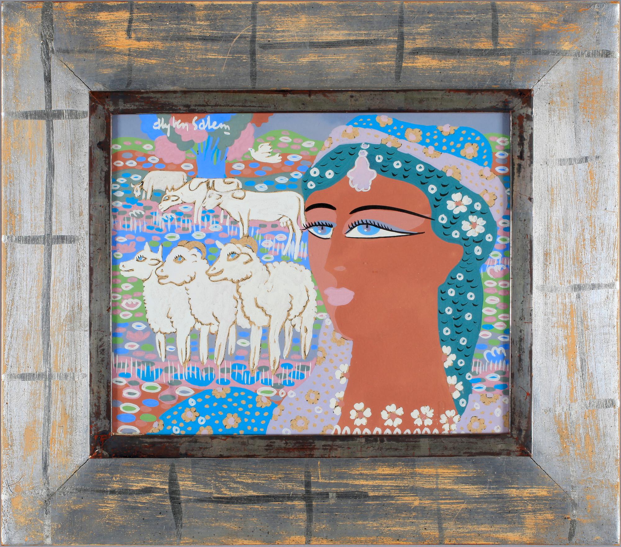 ALY BEN SALEM, gouache. Sign.