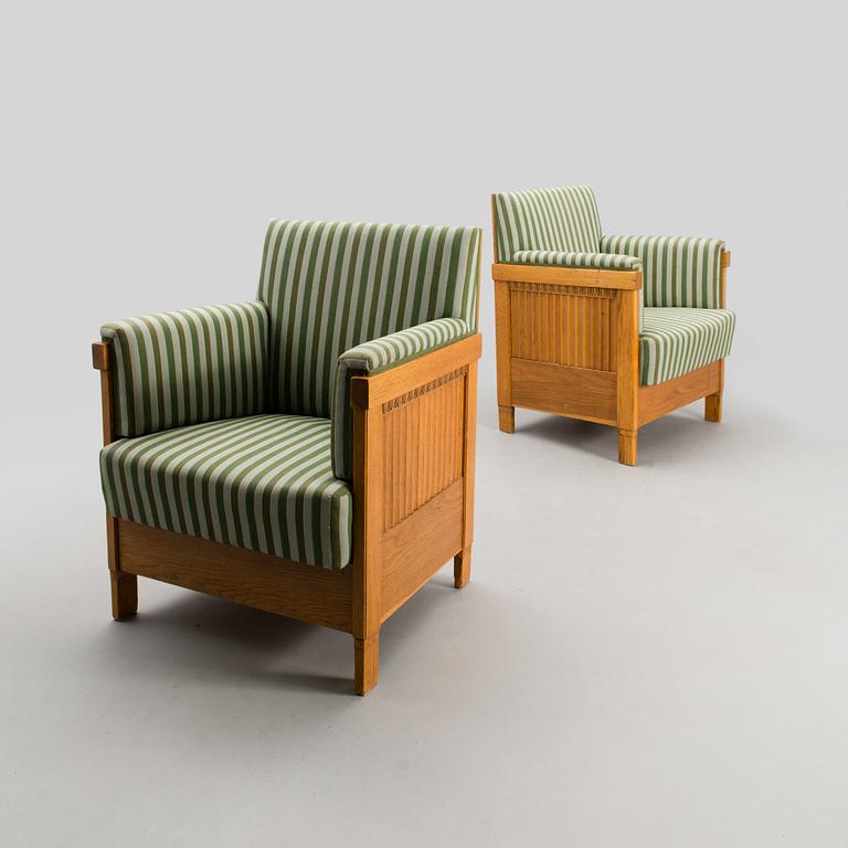 ELIEL SAARINEN, MÖBELGRUPP, 4 DELAR.