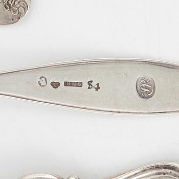 A set of silver cutlery, among others Emanuel Forssman, Växjö, 1855.