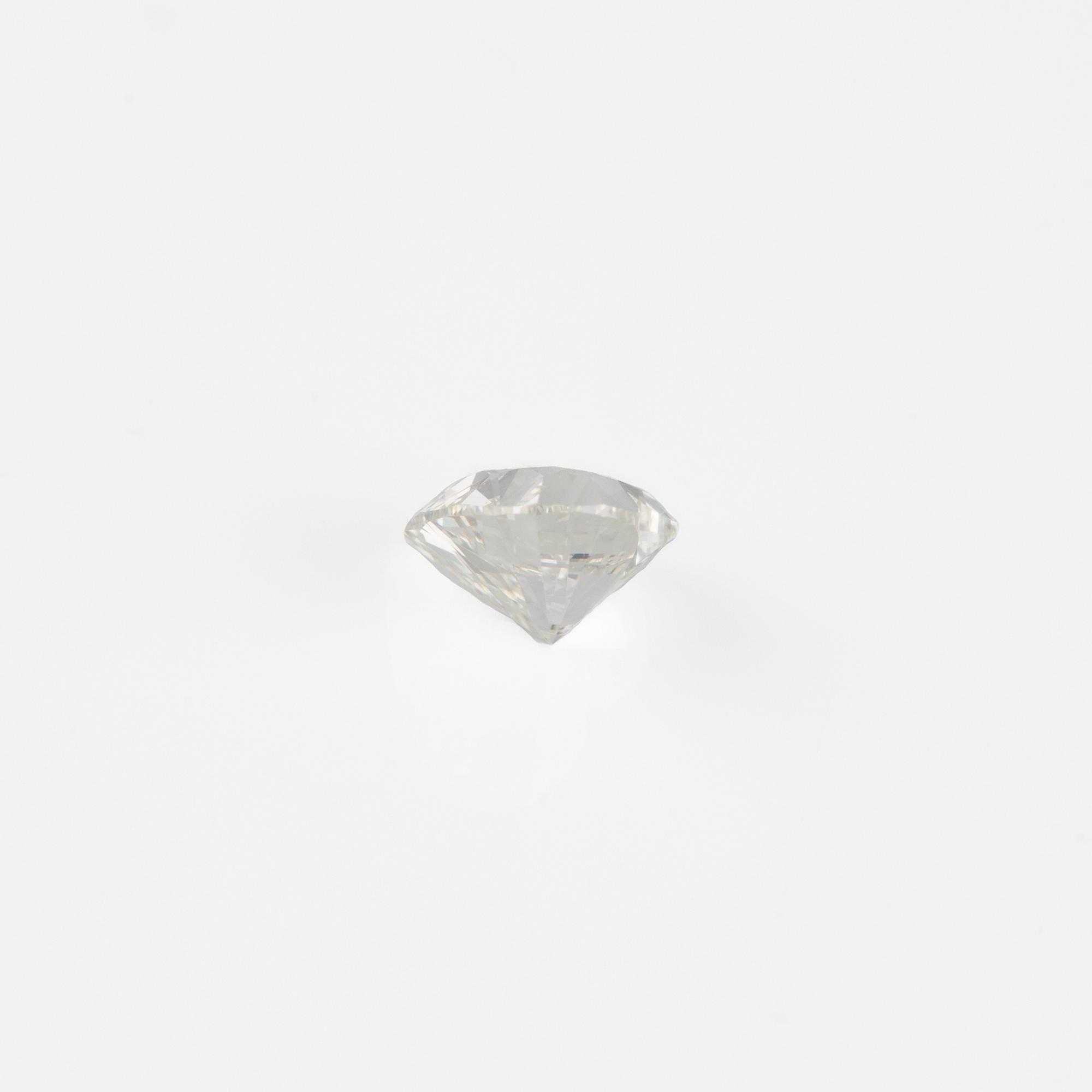 Hjärtformad briljantslipad diamant 0.50 ct, medföljande GIA dossier.