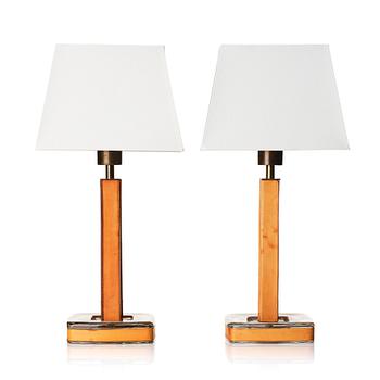 325. Uno Westerberg, a pair of table lamps, model '15773', Arvid Böhlmarks Lampfabrik, Sweden, 1960s.