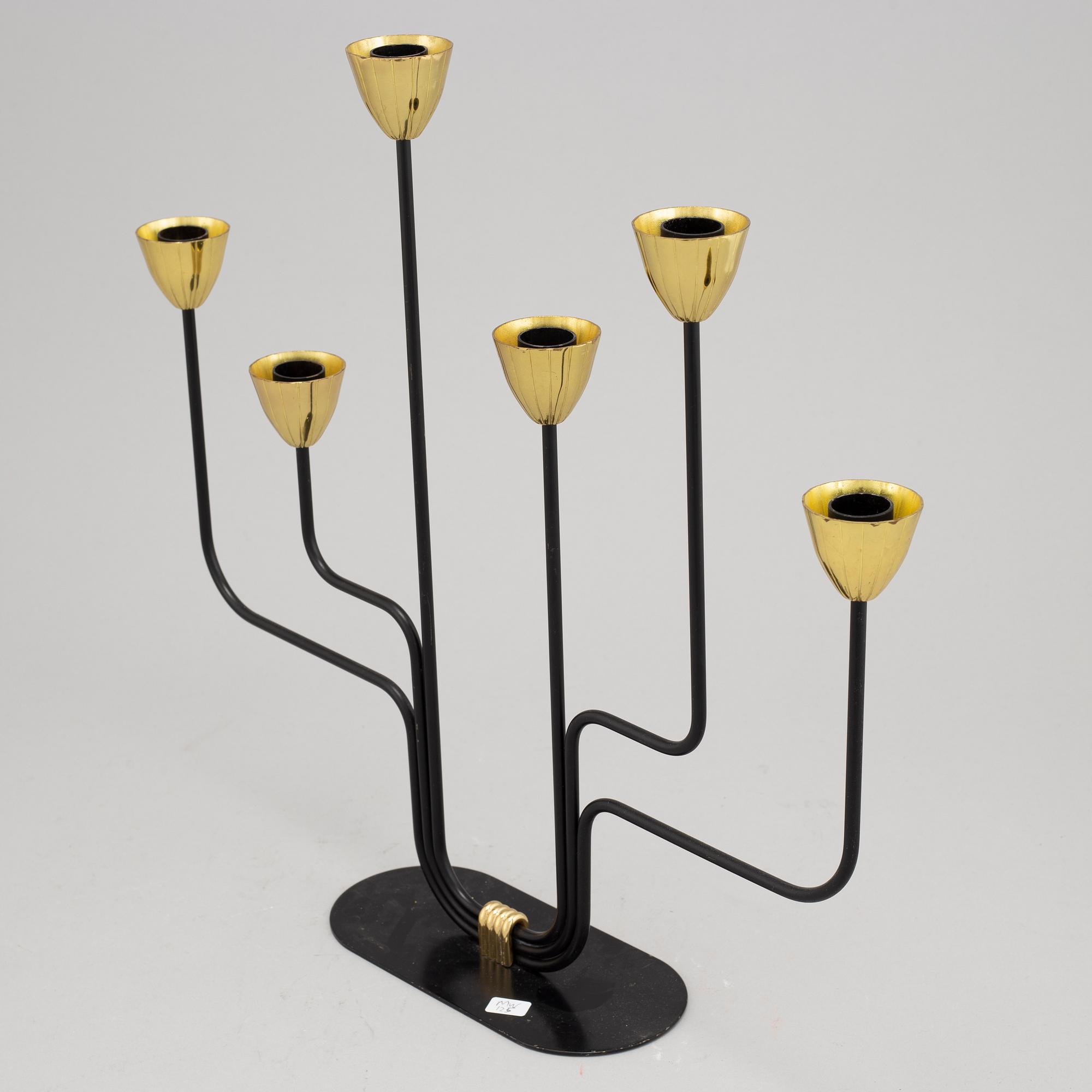 Gunnar Ander, kandelaber, Ystad Metall, 1900-talets andra hälft.