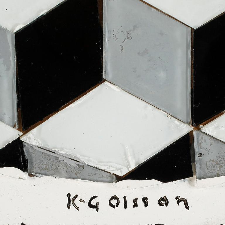 K-G OLSSON. Glasmosaik. Signerad.