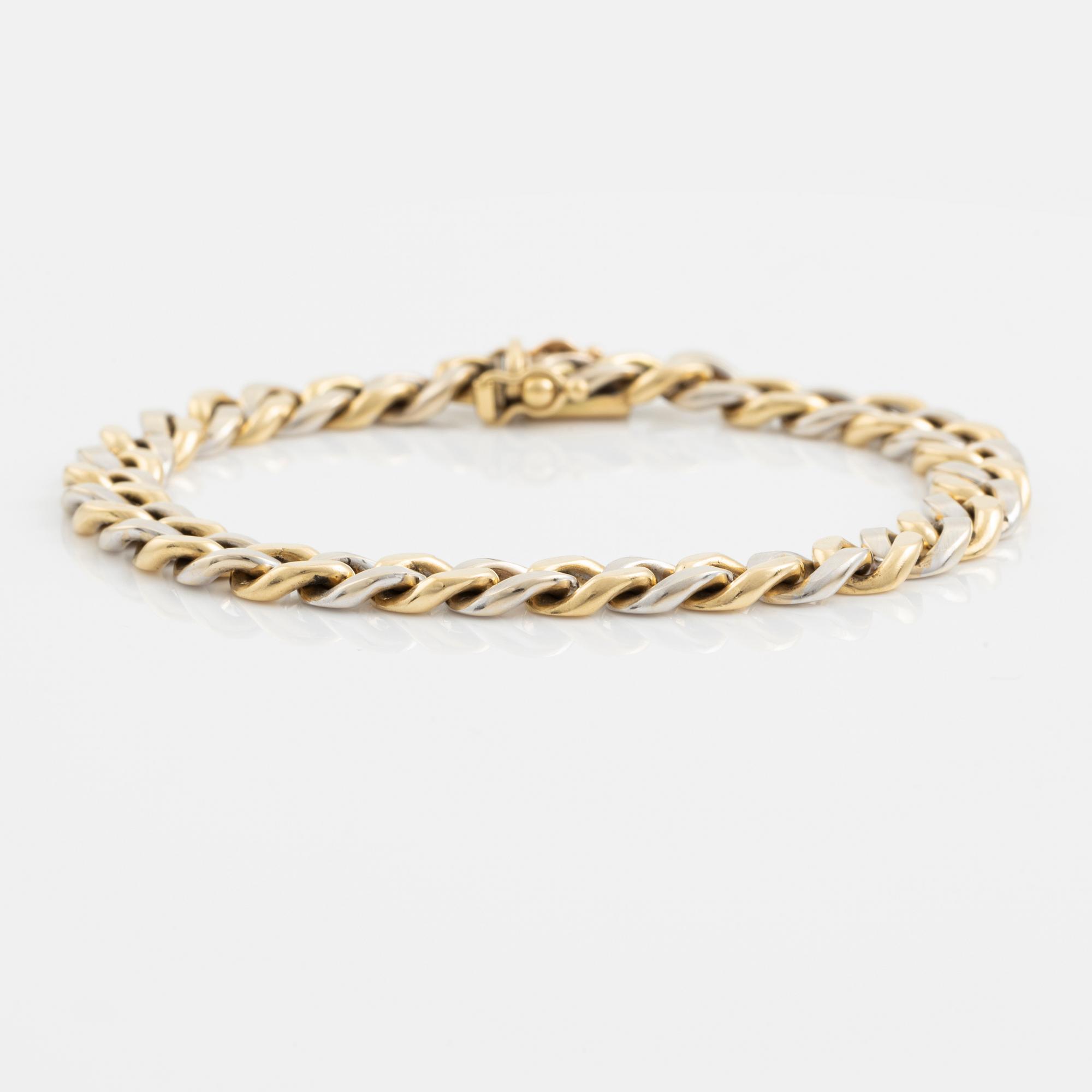 Bracelet 18K gold and white gold.