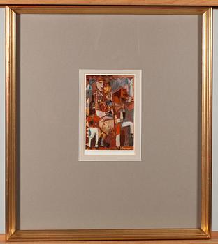 OKÄND KONSTNÄR, olja på papp, signerad V. M.Martinov.