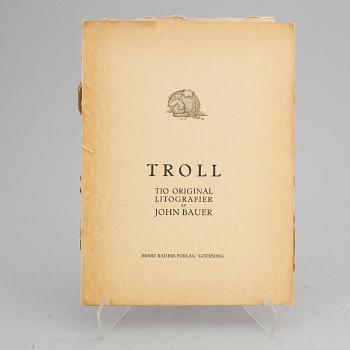 JOHN BAUER, "Troll", ten  litographs by John Bauer, Ernst Bauers Förlag Gothenburg, A. Börtzells, 1915.